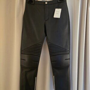 WOMEN'S BOTTEGA VENETA LAMBSKIN MOTORCYCLE PANTS SIZE 44